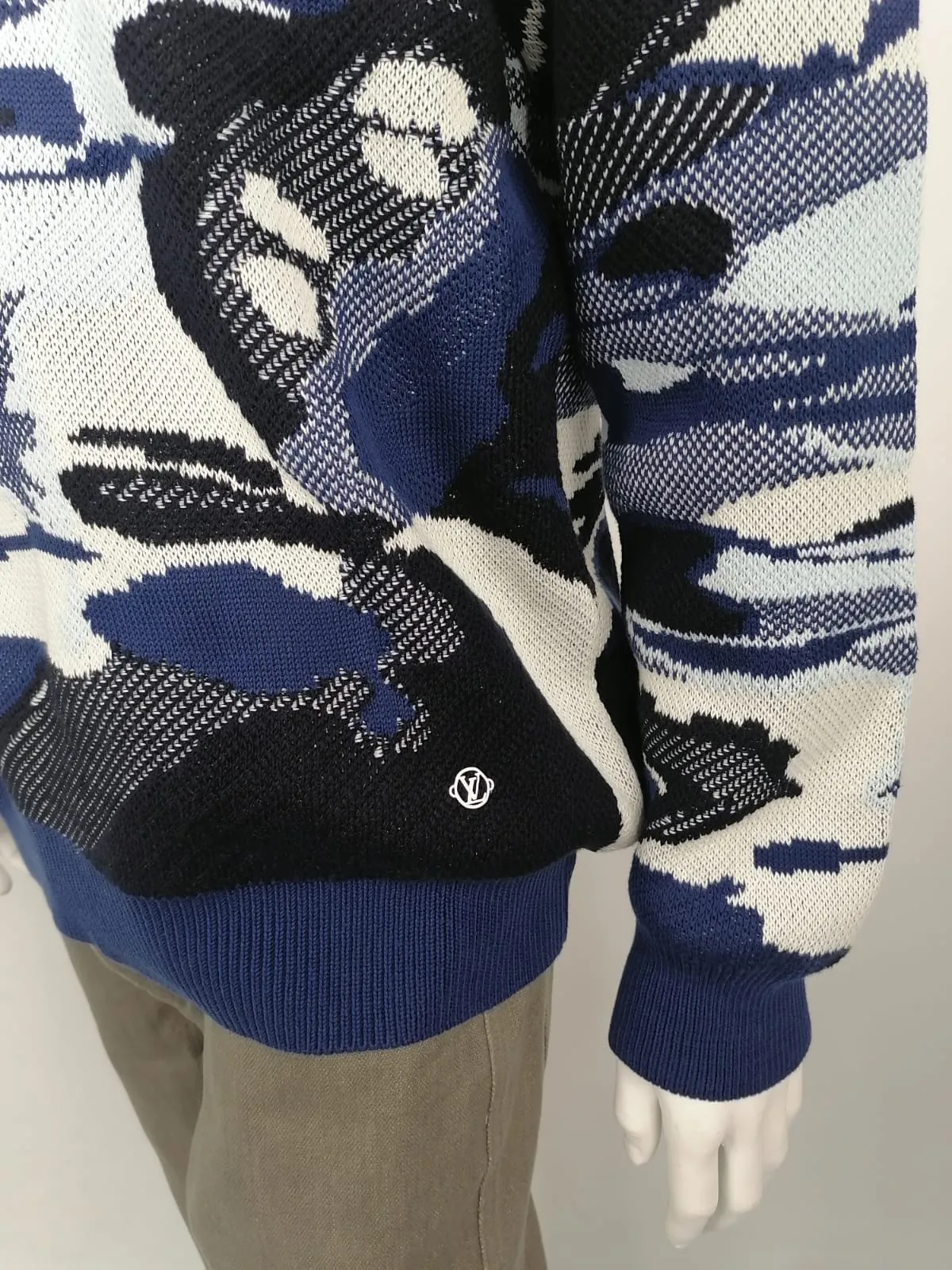 Camo Pique Jacquard Crewneck