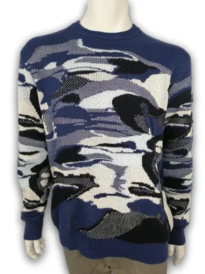 Camo Pique Jacquard Crewneck