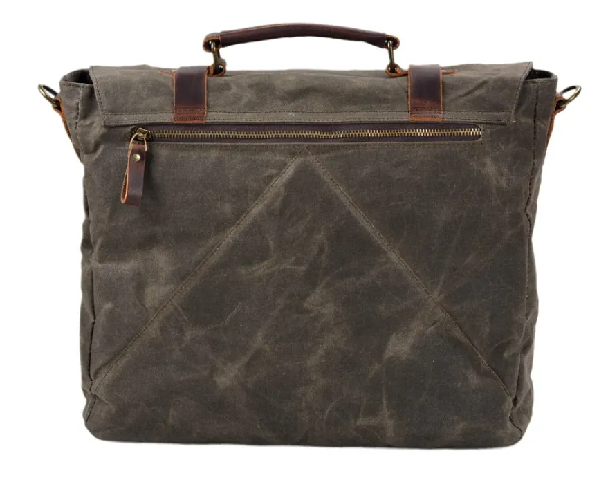 Canvas and Leather Messenger Bag | Rhine