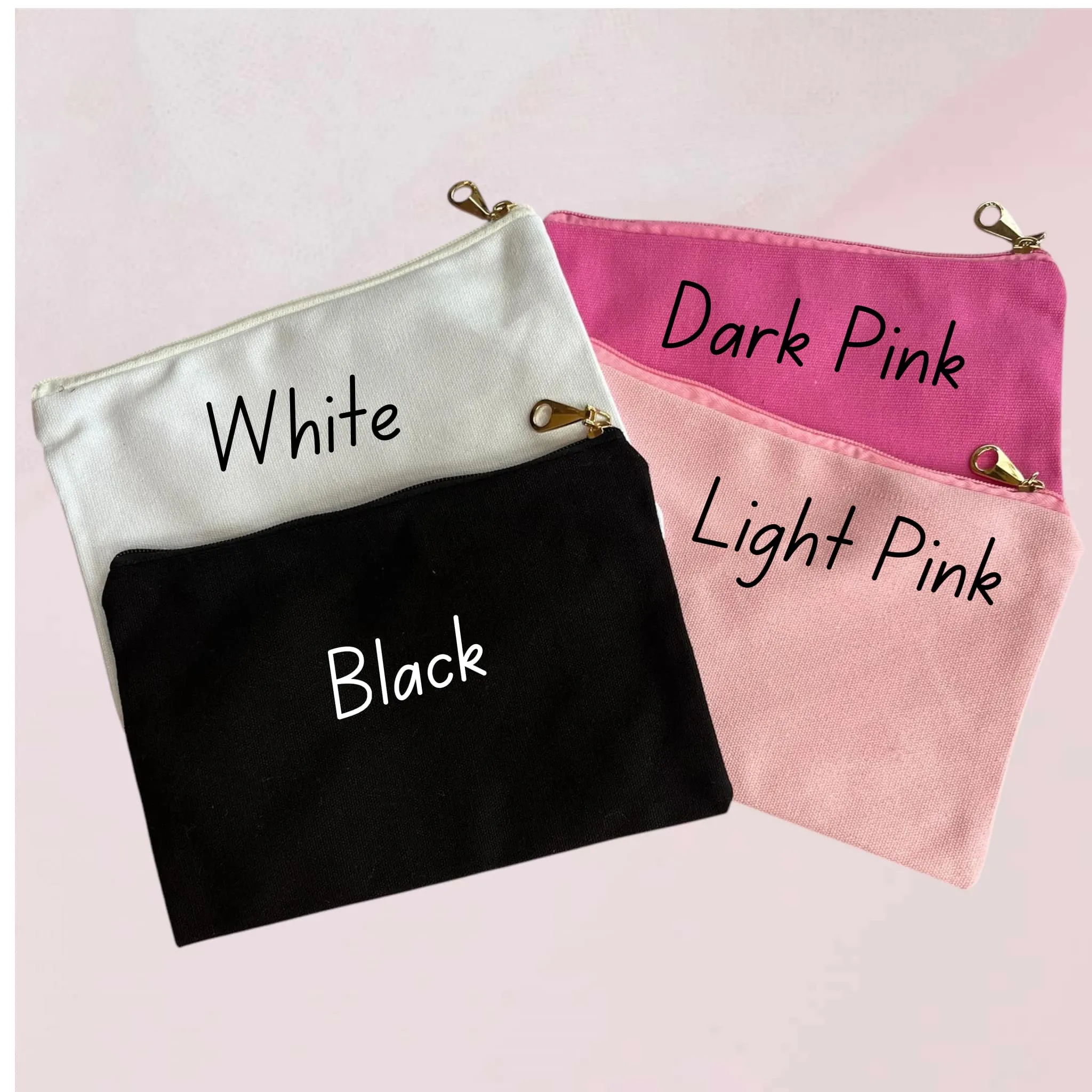 Canvas cosmetic bags