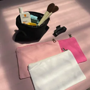 Canvas cosmetic bags
