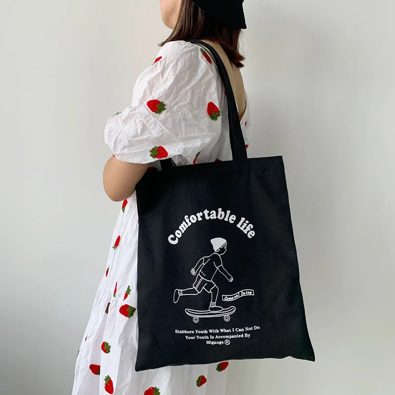 Canvas Female Thickening Class One Literary Handbags