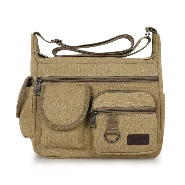 CANVAS MESSENGER BAG FOR MEN