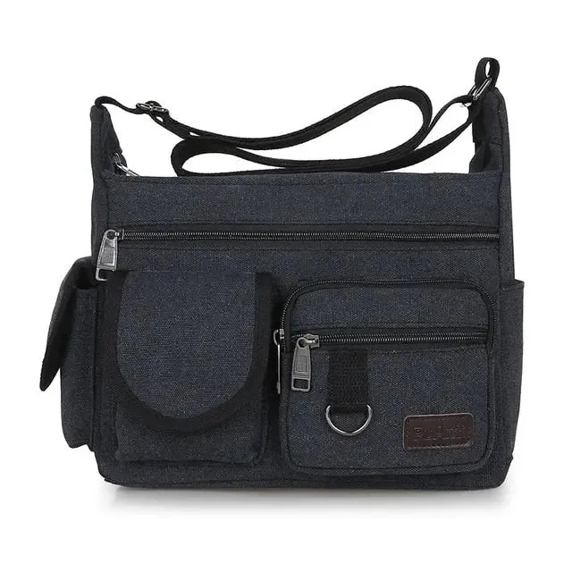 CANVAS MESSENGER BAG FOR MEN
