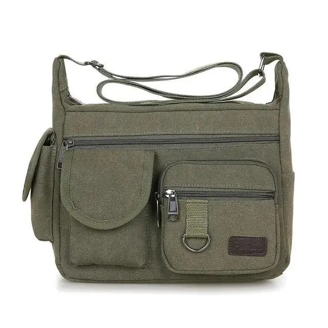 CANVAS MESSENGER BAG FOR MEN
