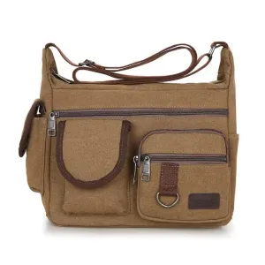 CANVAS MESSENGER BAG FOR MEN