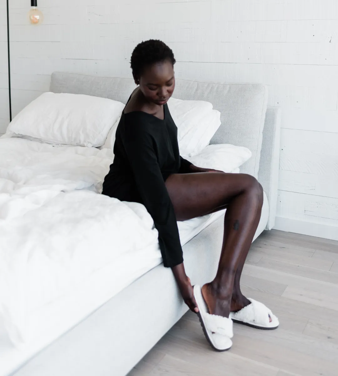 Carlie Criss Cross Recycled Slipper | Cloud