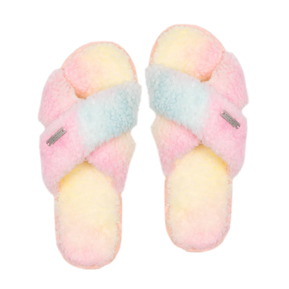 Carlie Criss Cross Recycled Slipper | Rainbow