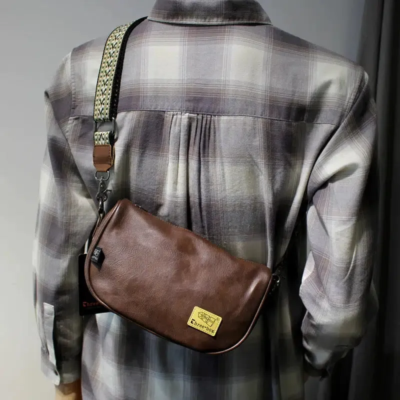 Casual Leather Crossbody Bag