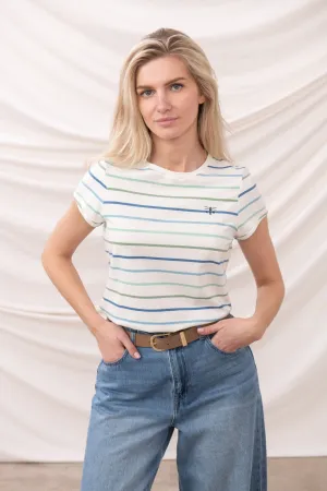 Causeway Tee - Blue Sage Stripe