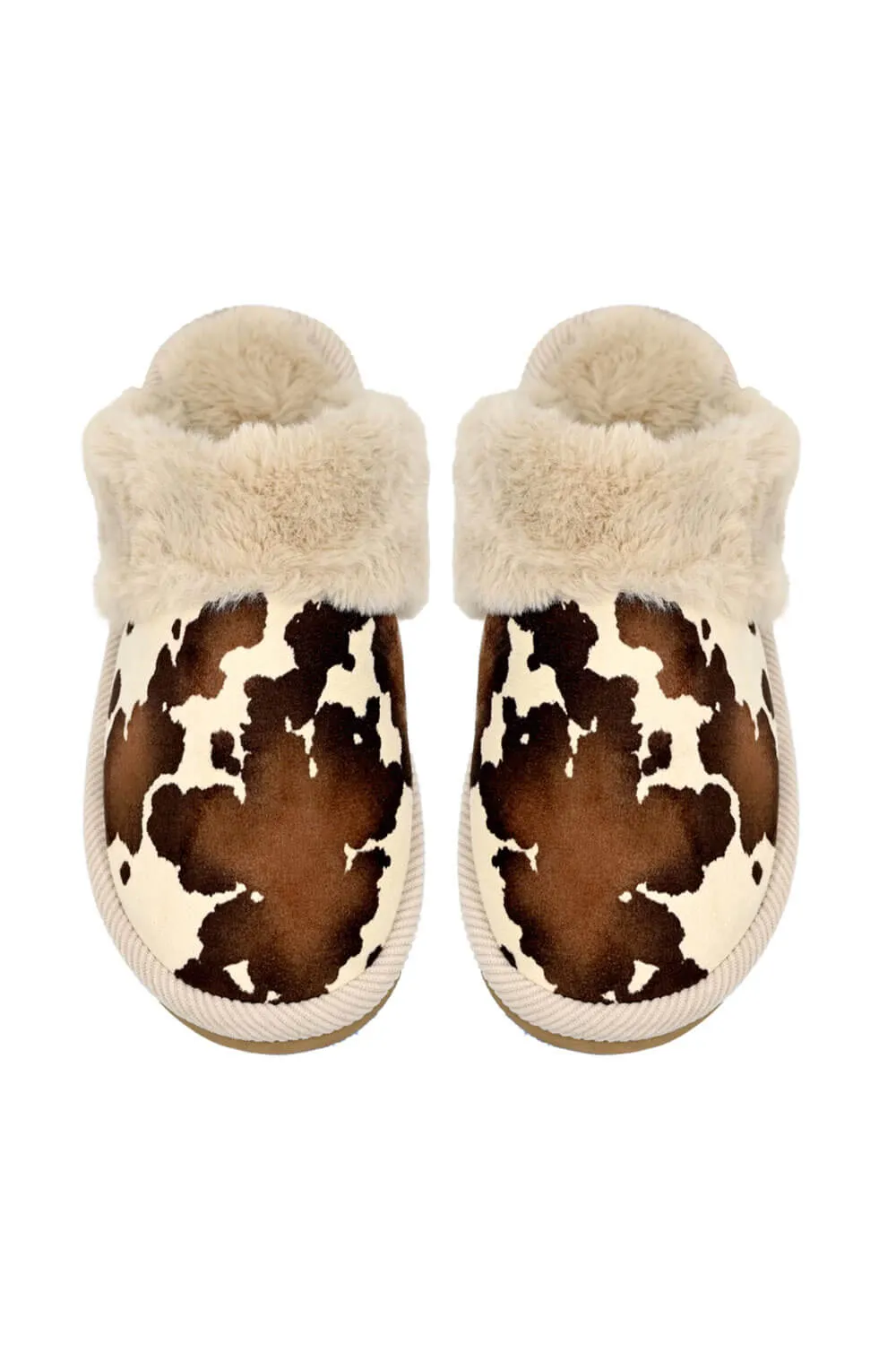C.C. Cow Print Slippers for Women in Beige | SPE0001-BEIGE