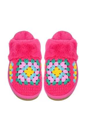 C.C. Crochet Slippers for Women in Fuchsia | SPE3793-FUCHSIA