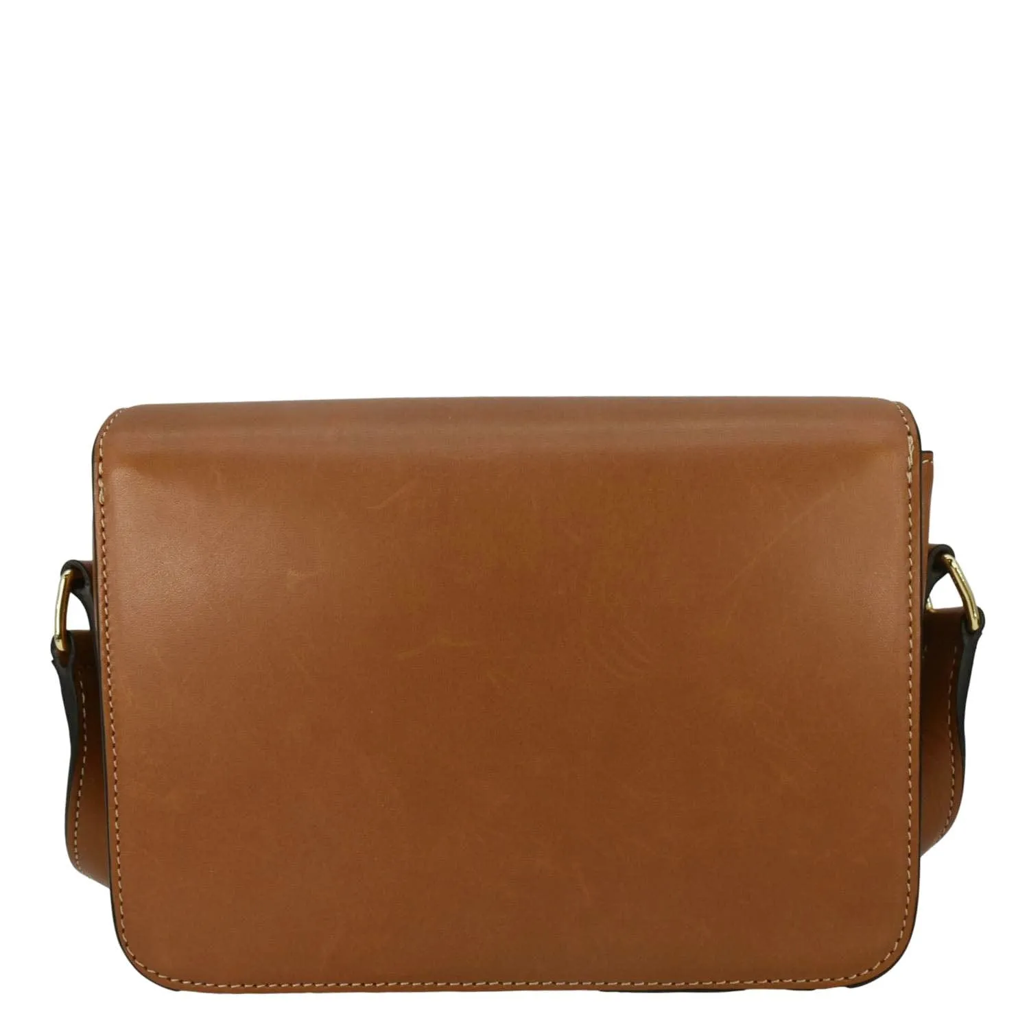 CELINE Teen Triomphe Leather Shoulder Bag Brown