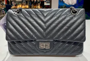 Chanel Black 2.55 Chevron Flap Small