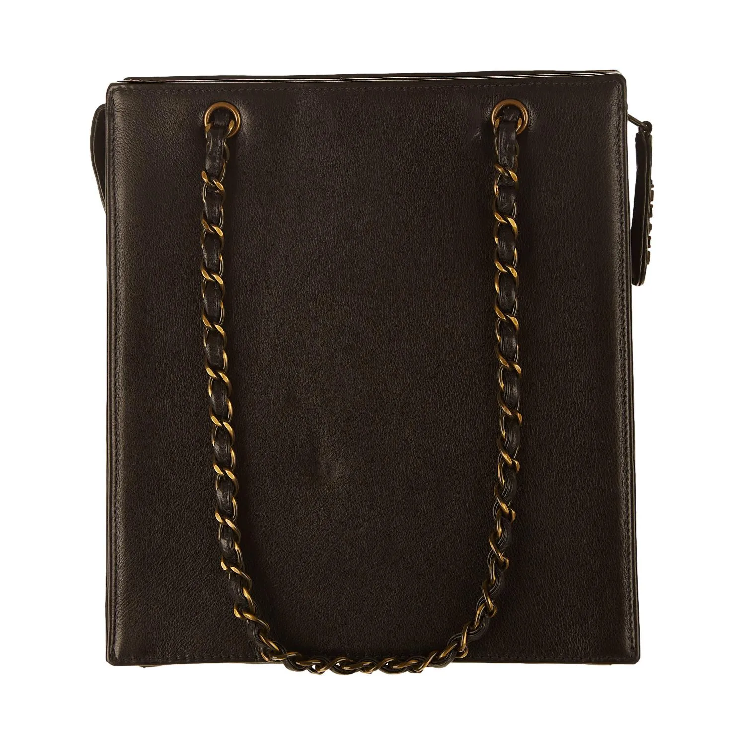 Chanel Black Logo Chain Shoulder Bag