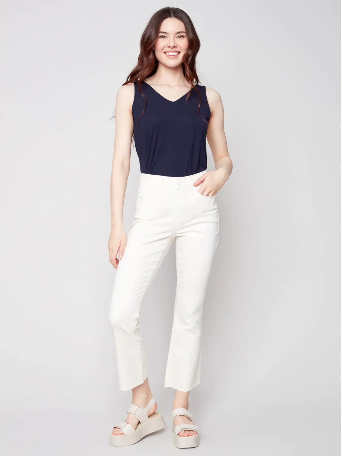 Charlie B. Bootcut Twill Ankle Jean