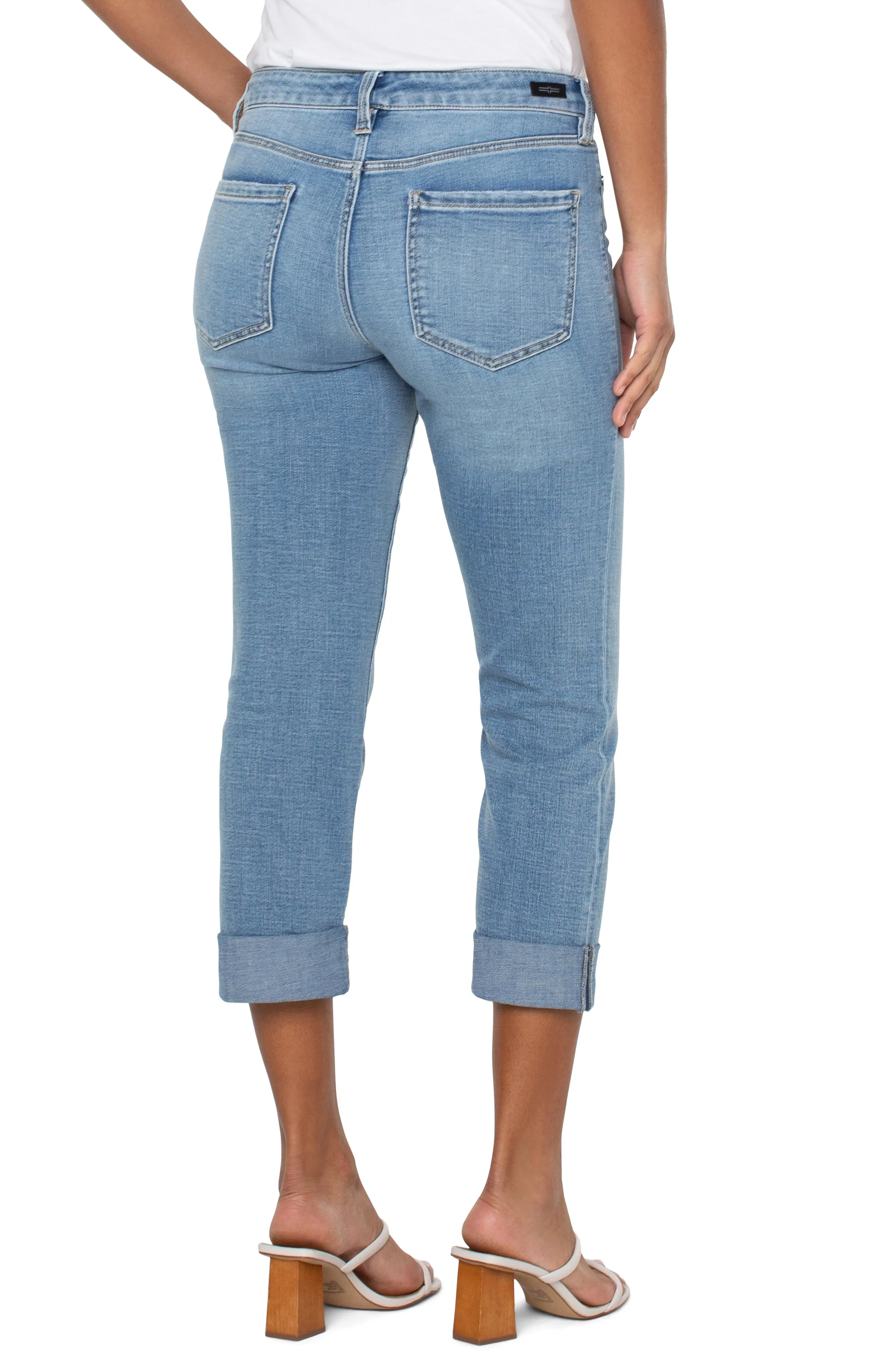 Charlie Crop Skinny Jeans w/Rolled Hem 24 In Inseam