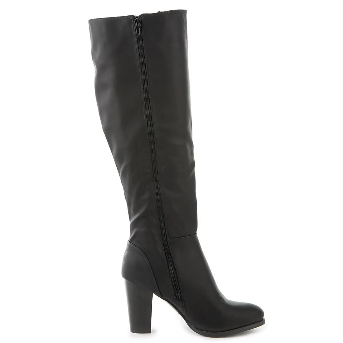 Cheek-08S Knee-High Lace-Up Boot Black