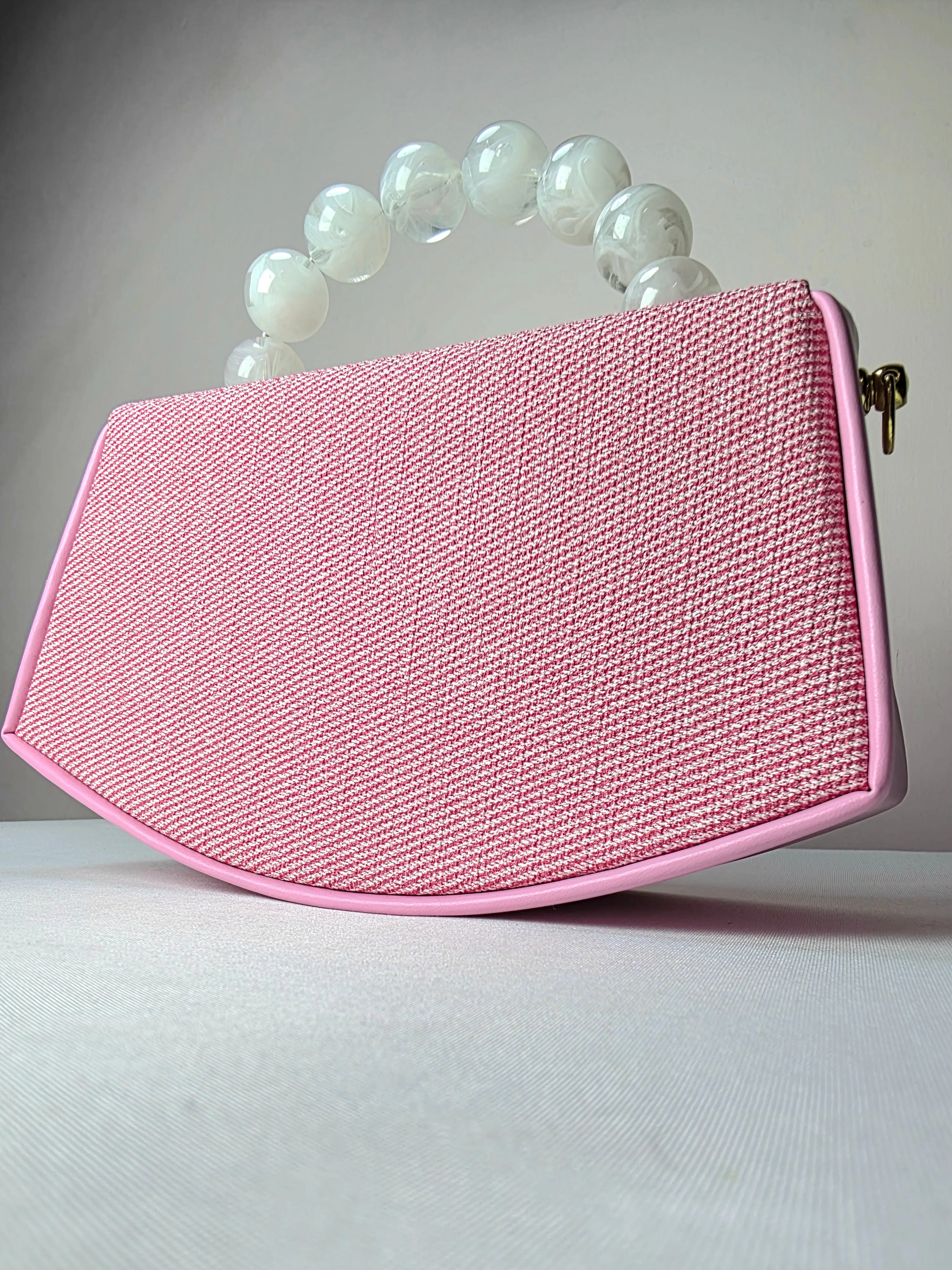 Chic Pink Monogram Mini Top Handle Bag