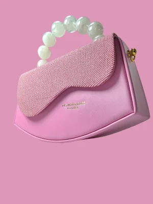 Chic Pink Monogram Mini Top Handle Bag