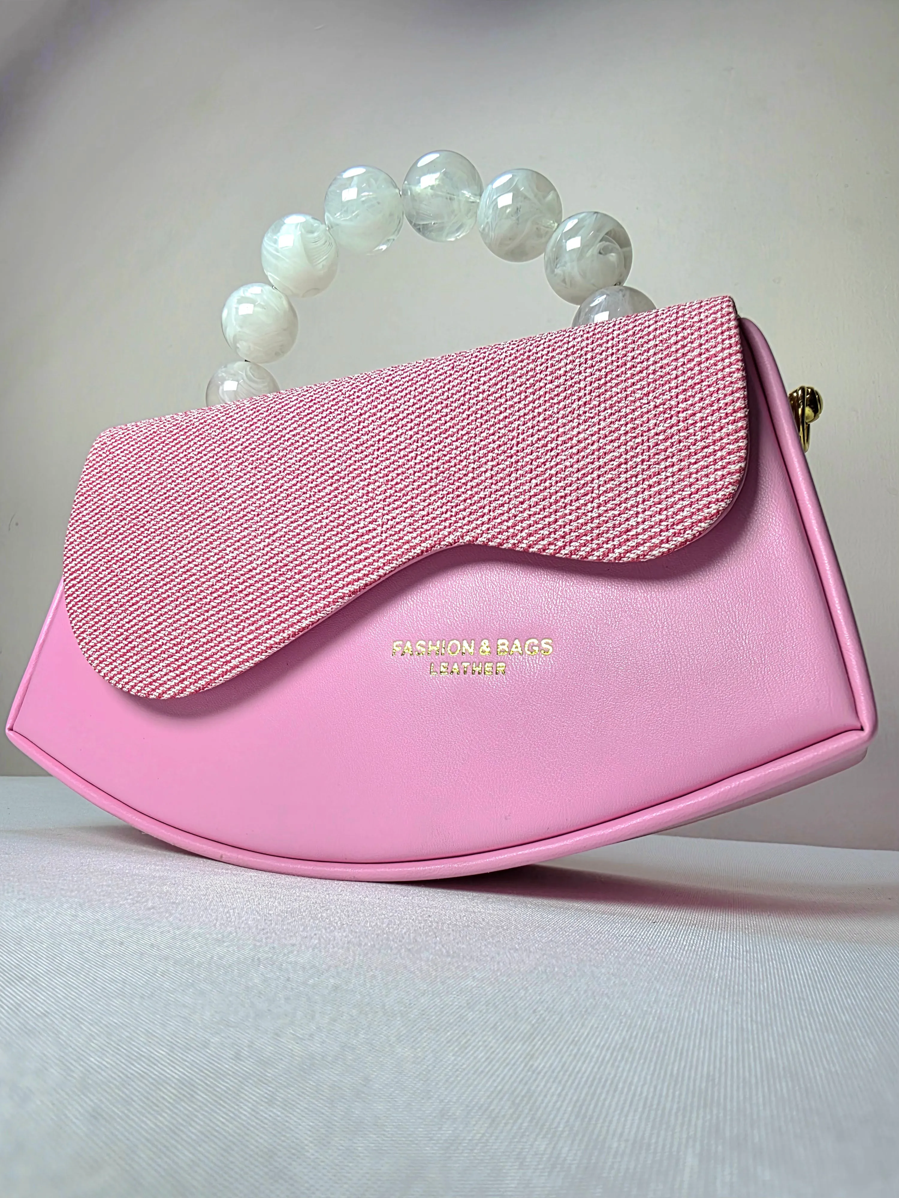 Chic Pink Monogram Mini Top Handle Bag