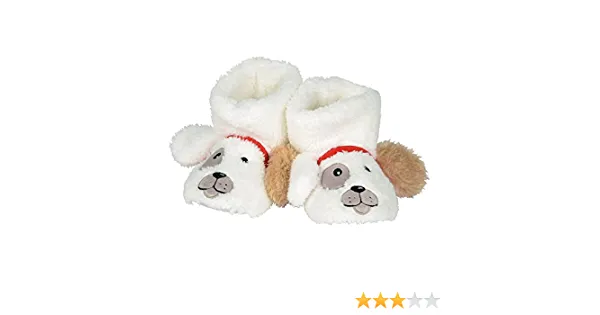 Child Puppy Fuzzy Slippers, Size Small 7-8