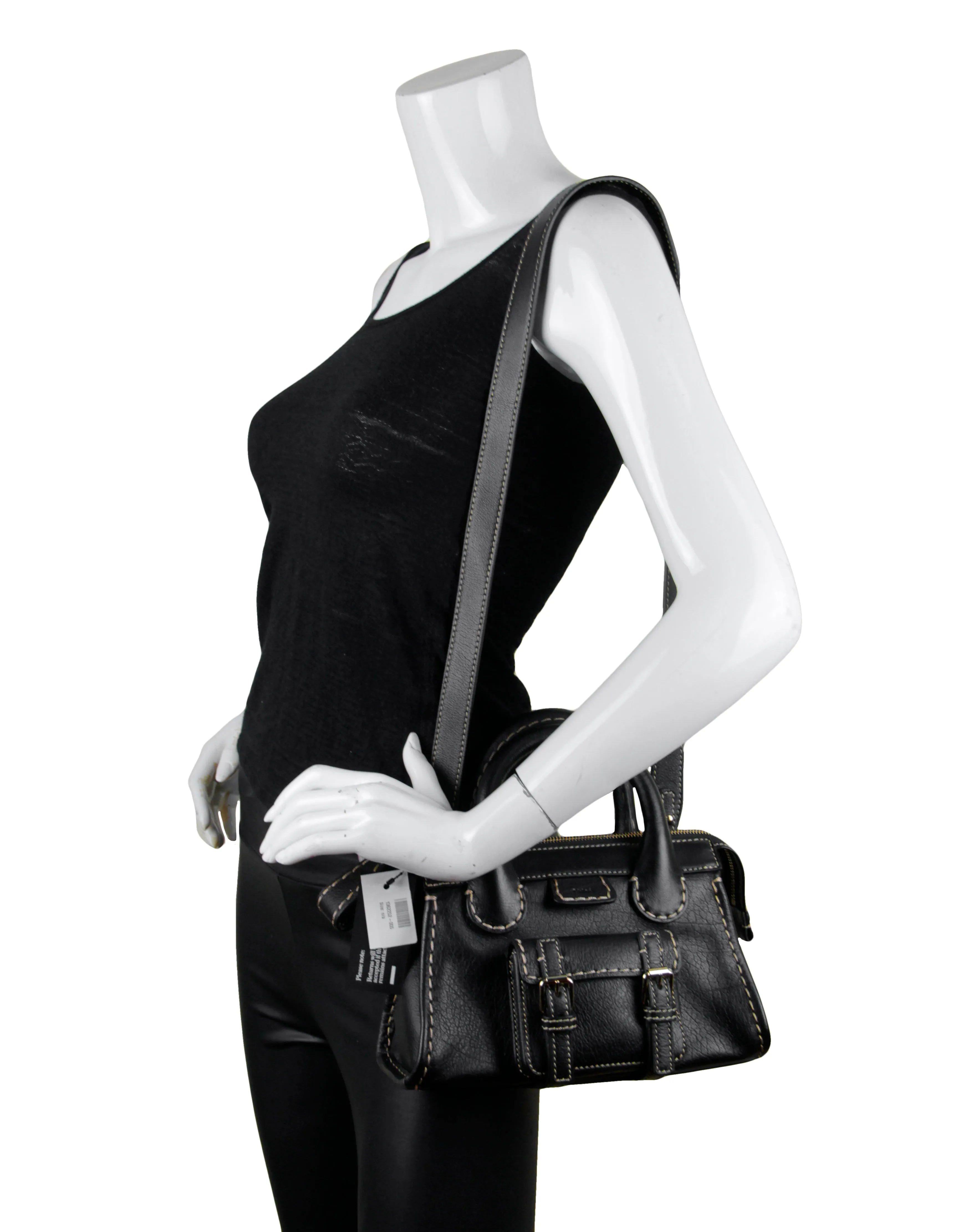 Chloe NWT Black Leather Mini Edith Crossbody Bag