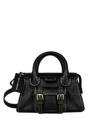 Chloe NWT Black Leather Mini Edith Crossbody Bag