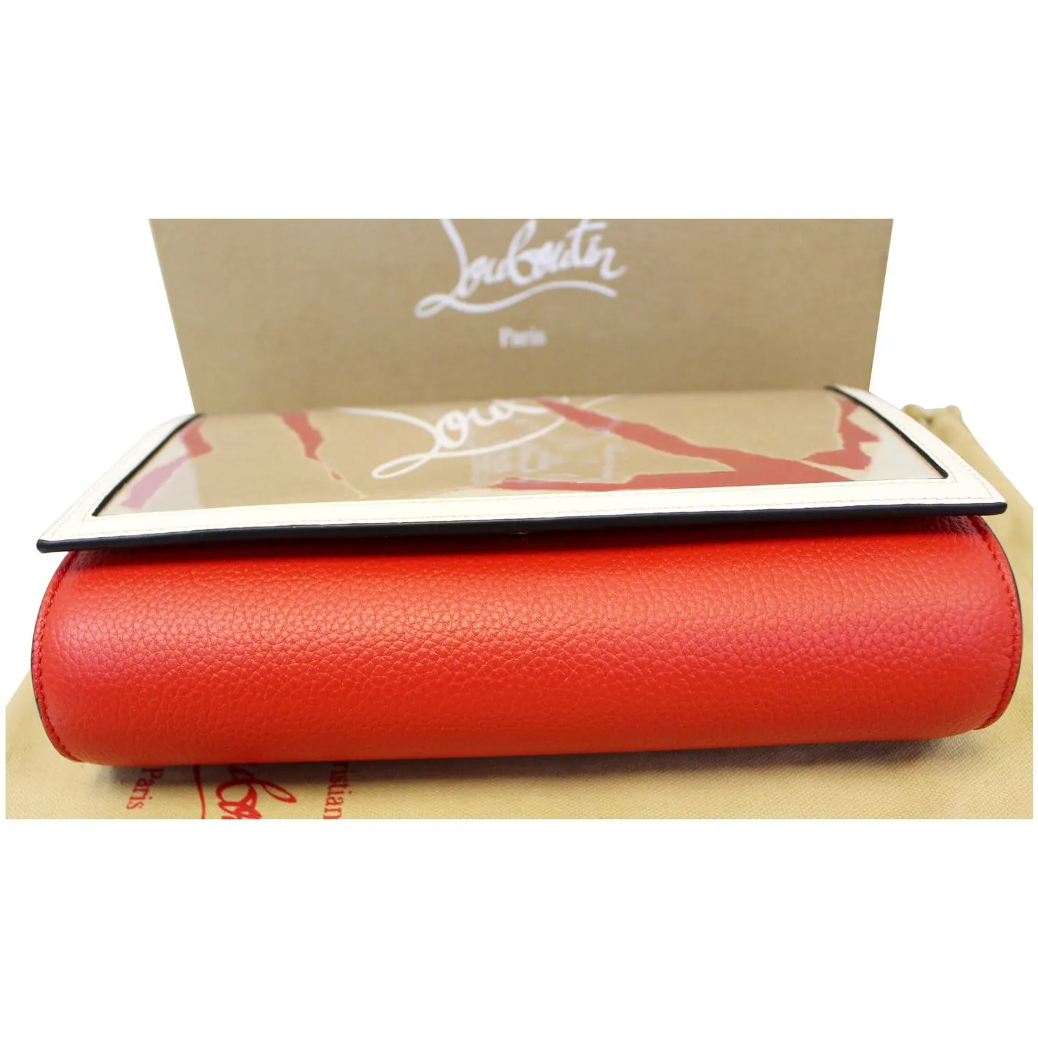 Christian Louboutin Paloma Kraft Loubi Clutch Crossbody Bag