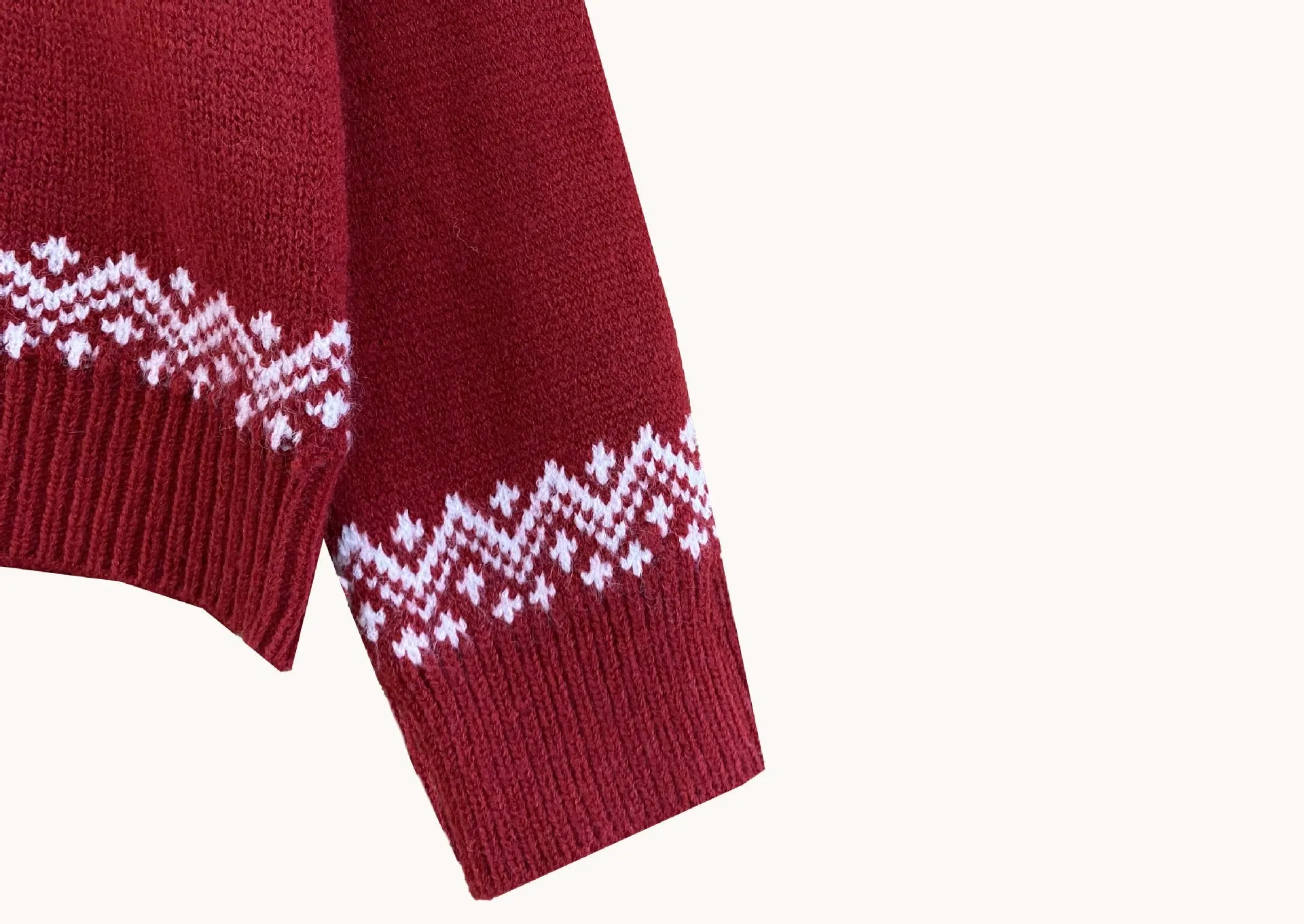 Christmas Elk High Neck His-and-hers Knitting Sweaters