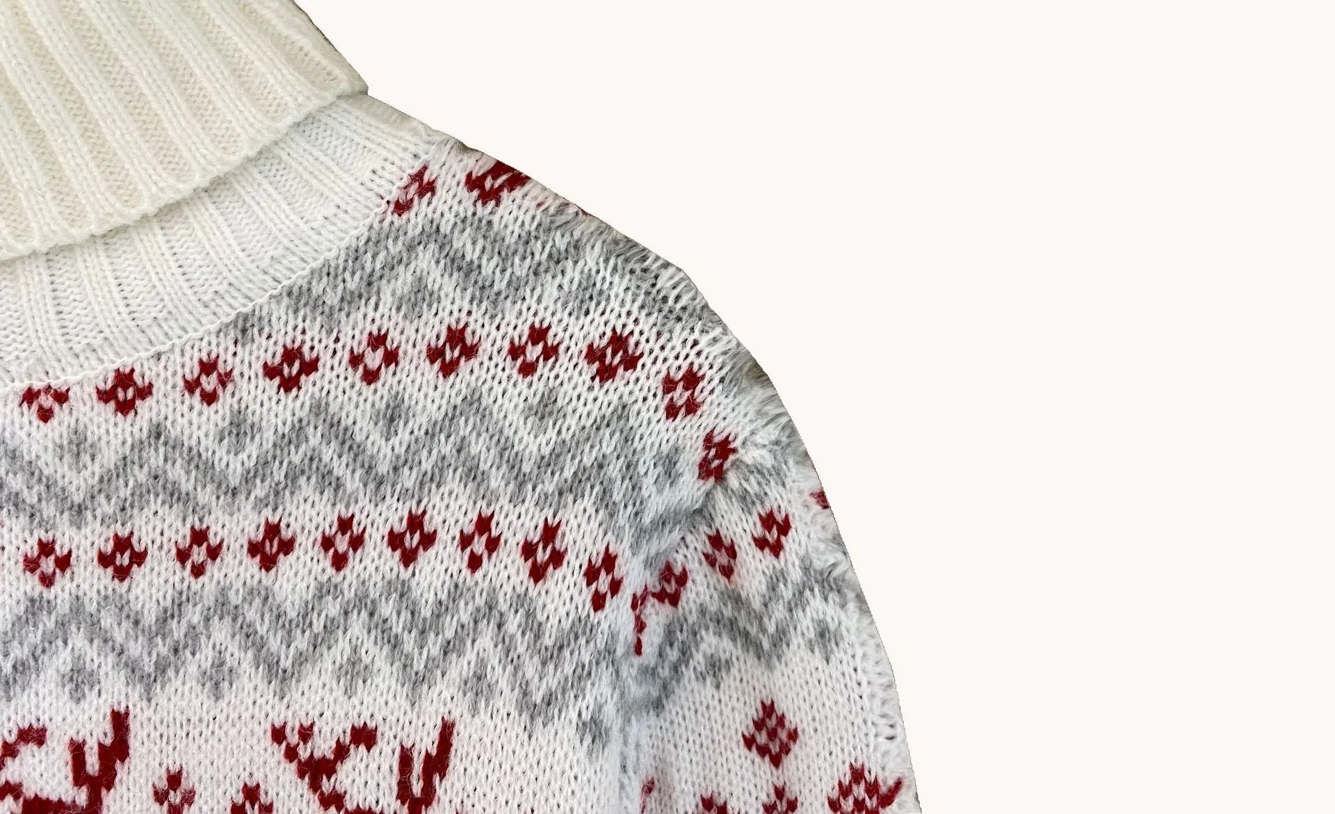 Christmas Elk High Neck His-and-hers Knitting Sweaters