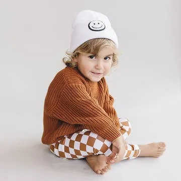 Chunky Knit Kids Sweater| Rust