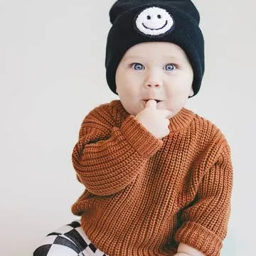 Chunky Knit Kids Sweater| Rust