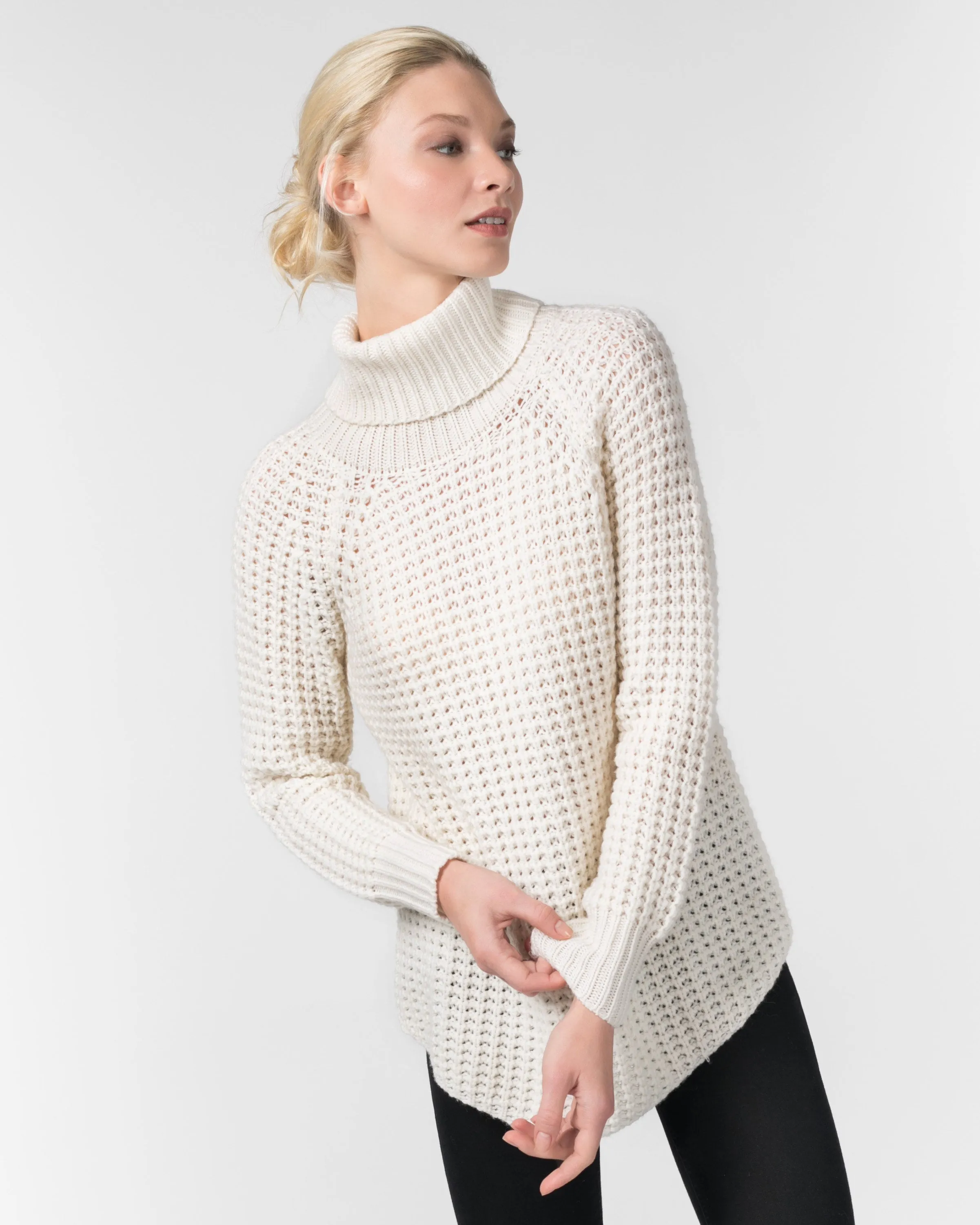 Chunky Waffle Stitch Turtleneck