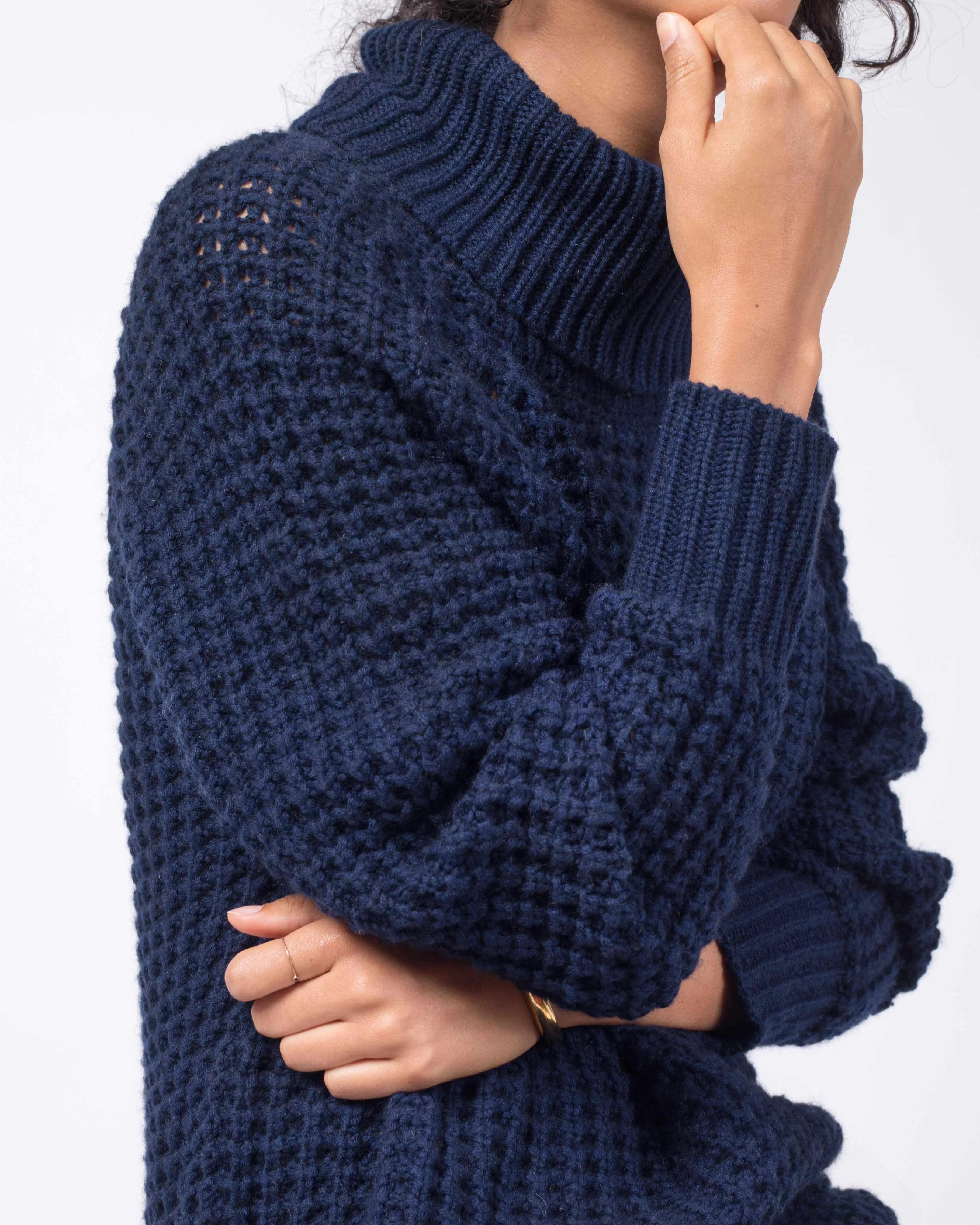 Chunky Waffle Stitch Turtleneck