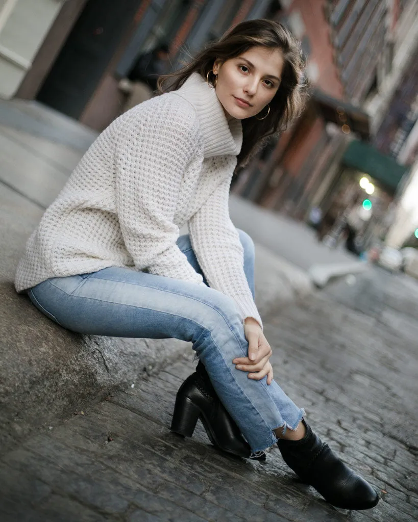 Chunky Waffle Stitch Turtleneck