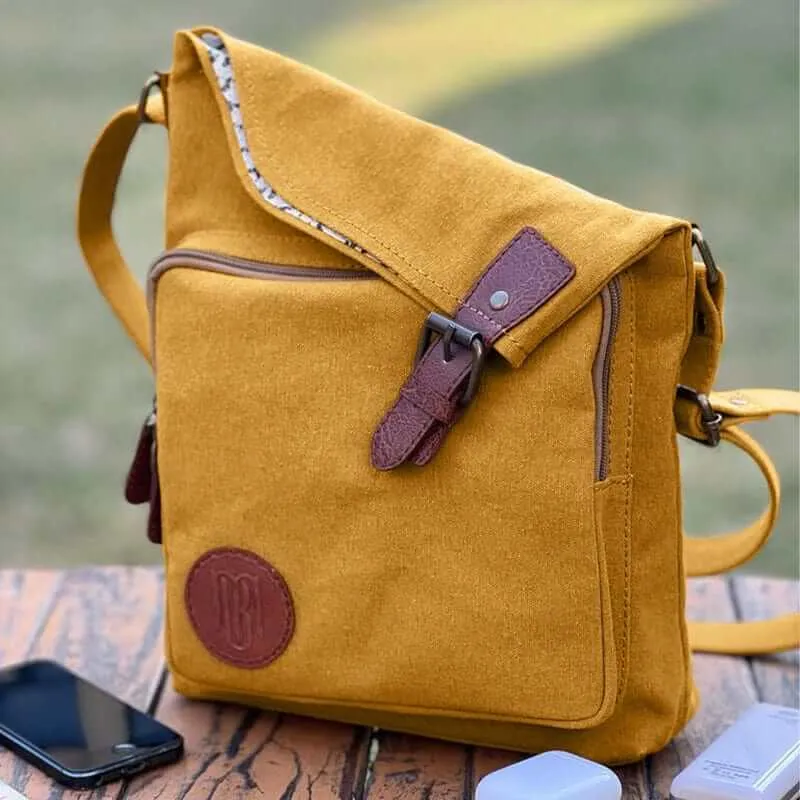 City Slicker Crossbody Sling bag For Men & Women - Mustard