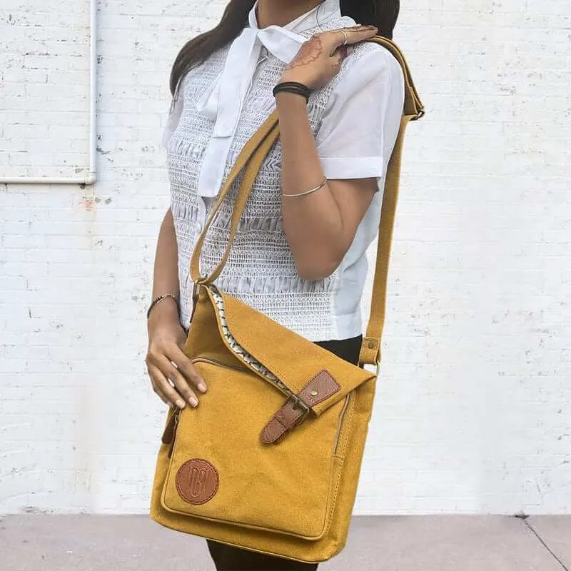 City Slicker Crossbody Sling bag For Men & Women - Mustard