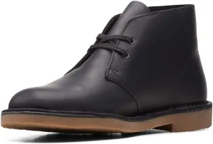 Clarks Men's Bushacre 3 Chukka Boot, Black Leather, 11.5