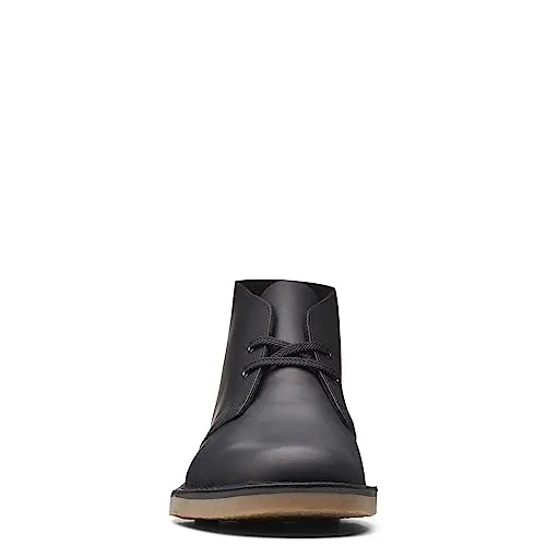 Clarks Men's Bushacre 3 Chukka Boot, Black Leather, 11.5