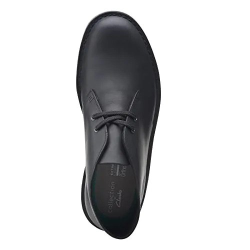 Clarks Men's Bushacre 3 Chukka Boot, Black Leather, 11.5