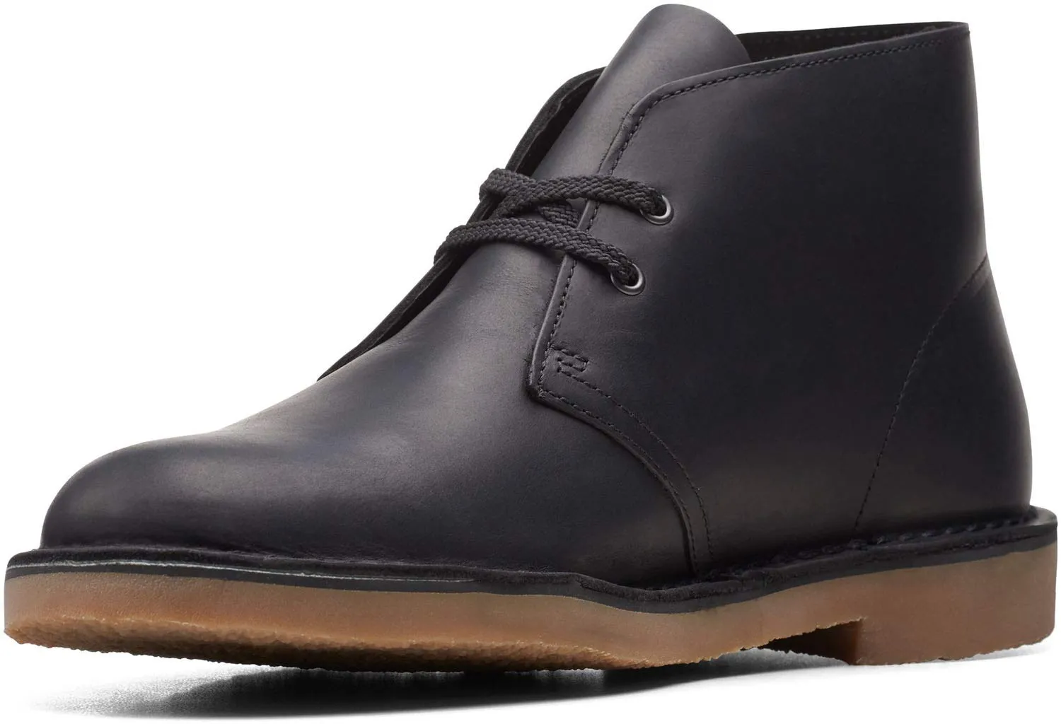Clarks Men's Bushacre 3 Chukka Boot, Black Leather, 8