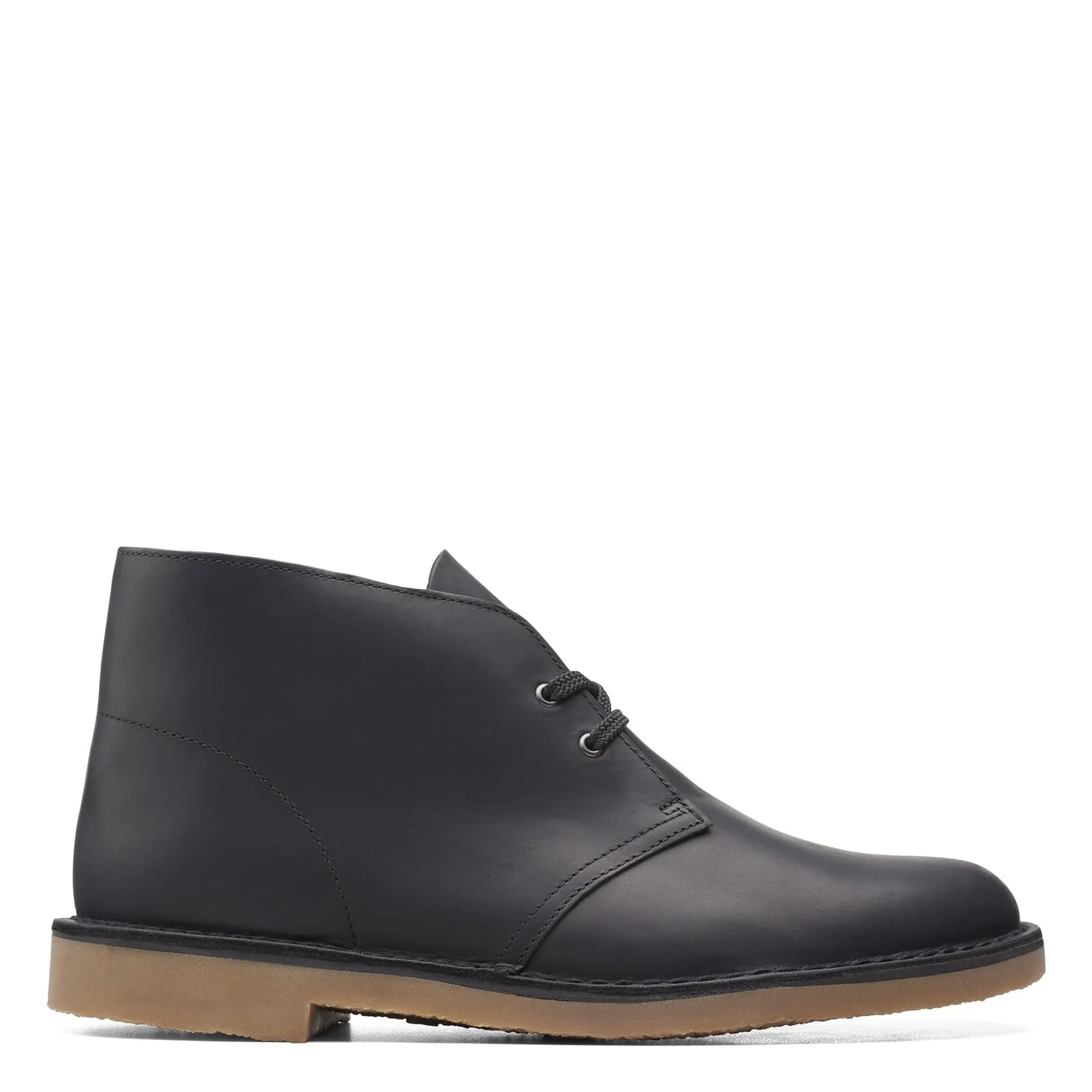 Clarks Men's Bushacre 3 Chukka Boot, Black Leather, 8
