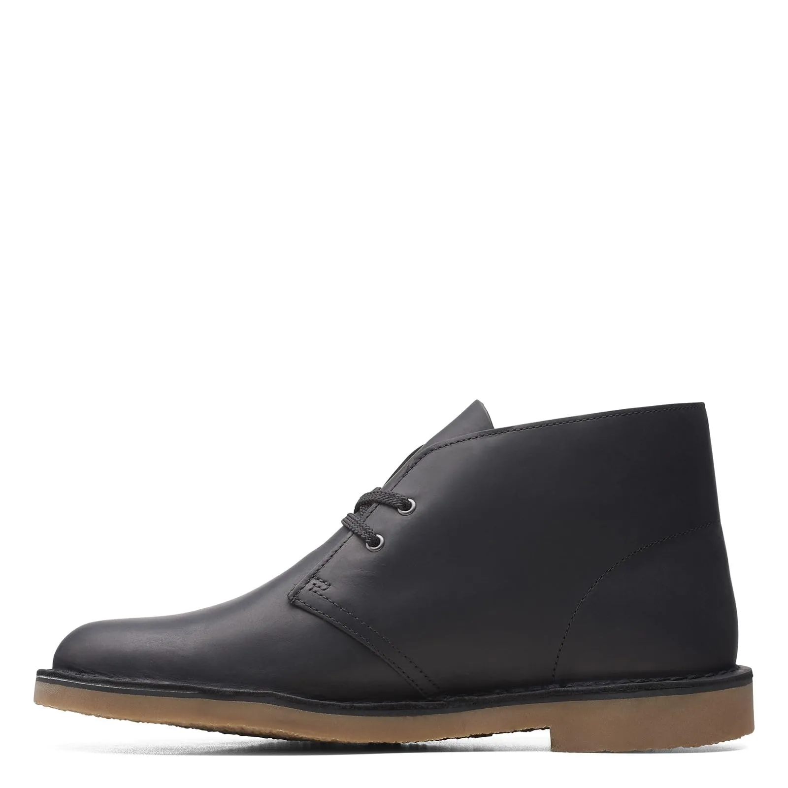 Clarks Men's Bushacre 3 Chukka Boot, Black Leather, 8