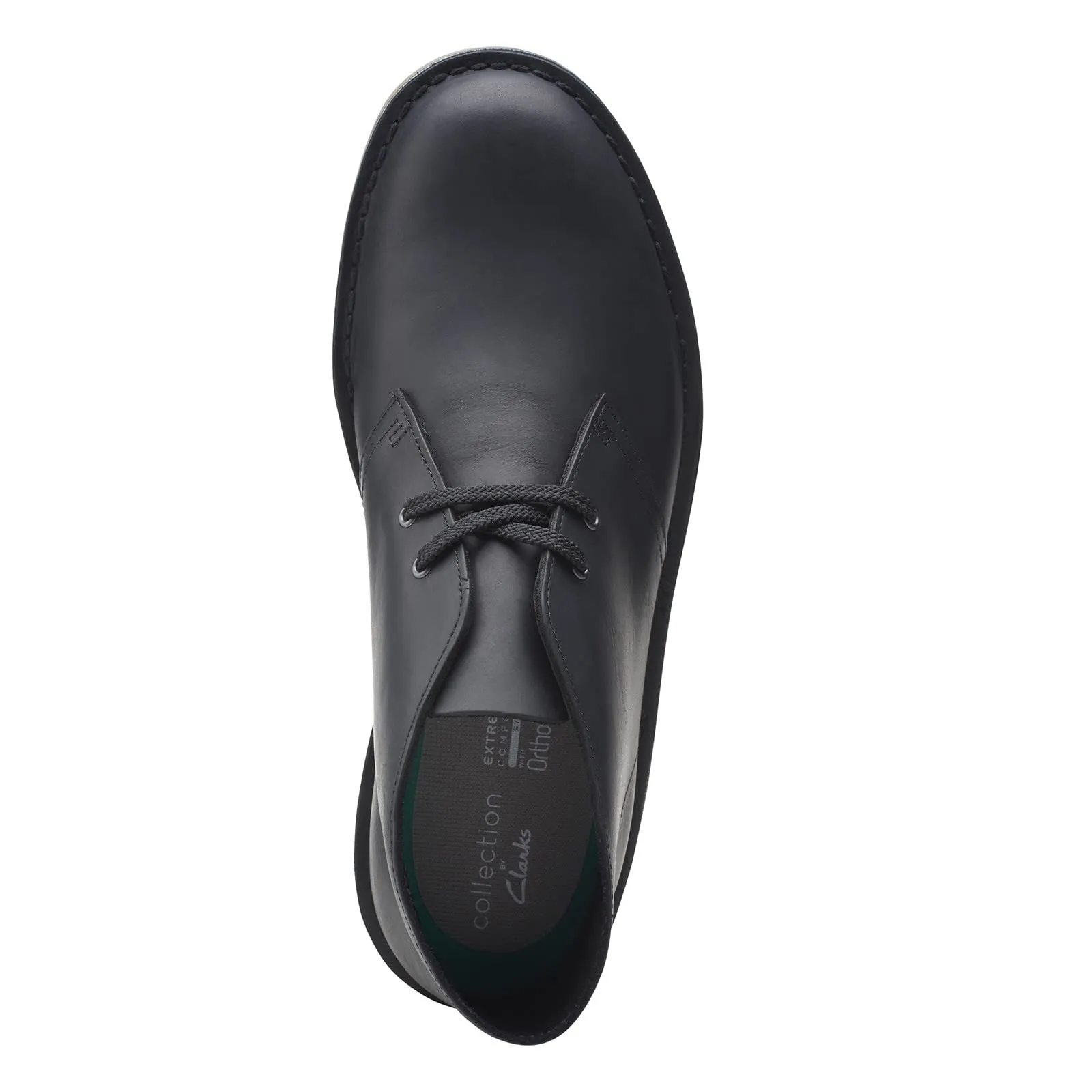 Clarks Men's Bushacre 3 Chukka Boot, Black Leather, 8