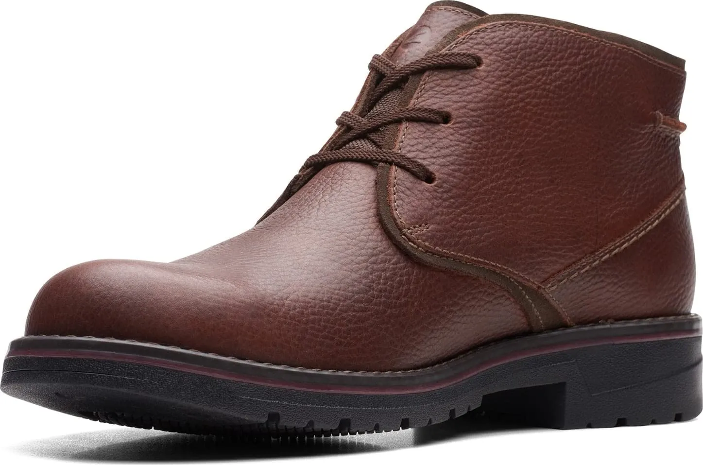 Clarks Men's Morris Peak Waterproof Chukka Boot, Brown Tumbled Leather, 8.5