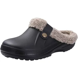Classic Fur Lined Clog Waterproof Winter House Slippers for Women Men | Multiple Colors and Sizes