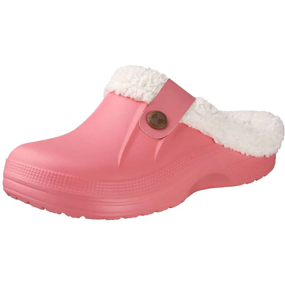 Classic Fur Lined Clog Waterproof Winter House Slippers for Women Men | Multiple Colors and Sizes