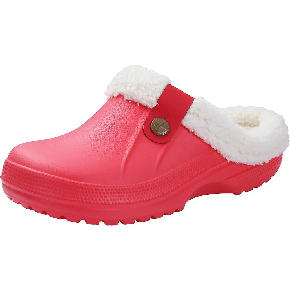 Classic Fur Lined Clog Waterproof Winter House Slippers for Women Men | Multiple Colors and Sizes