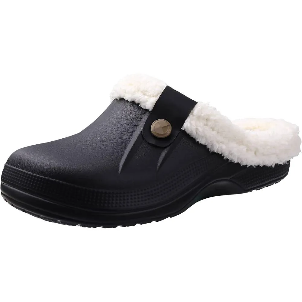 Classic Fur Lined Clog Waterproof Winter House Slippers for Women Men | Multiple Colors and Sizes